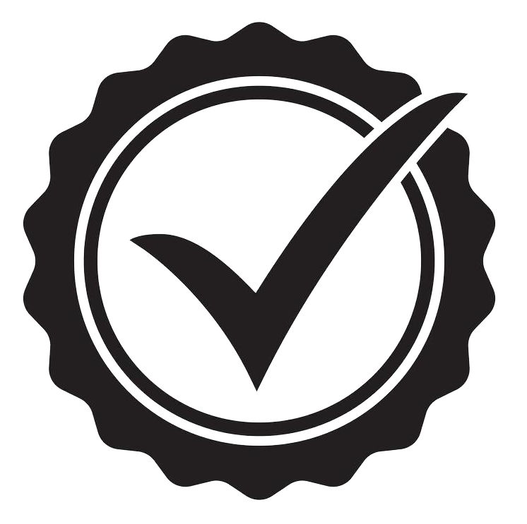 Home quality guarantee icon check mark in seal icon vector
